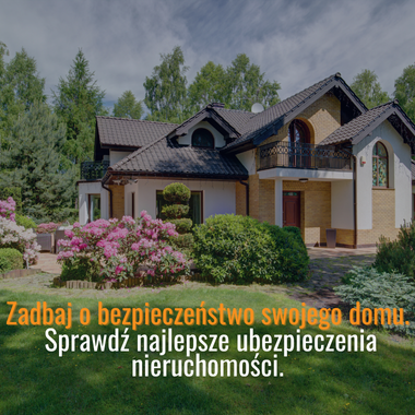 grafika promująca ubezpieczenie domu i mieszkania oraz sprawdzenie ważności polisy.
